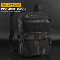 WST Tactical Flat Backpack - MC Black