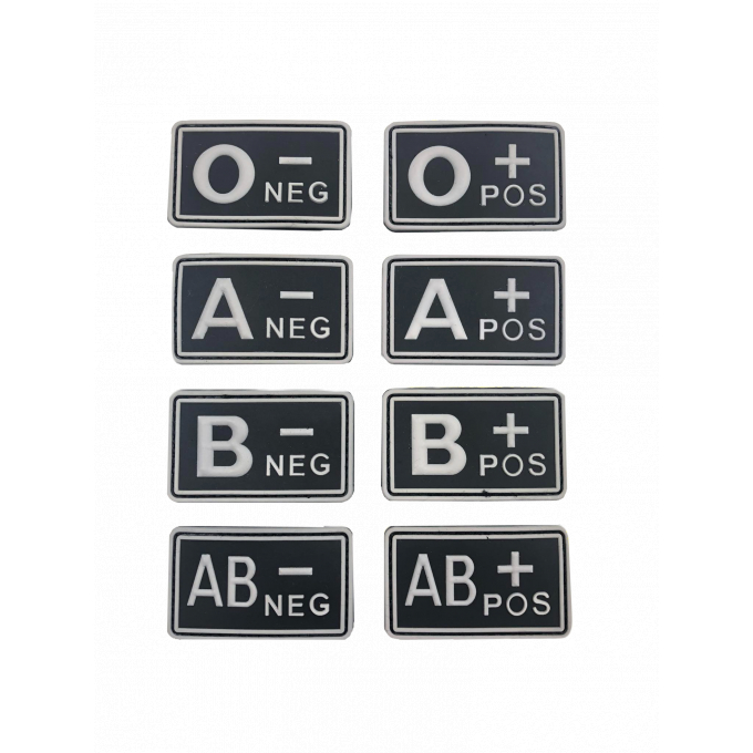 Blood patch AB NEG - TYPE B - black/white