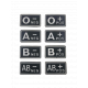 Blood patch B NEG - TYPE B - black/white