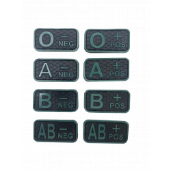 Blood patch A NEG - TYPE C - black/green