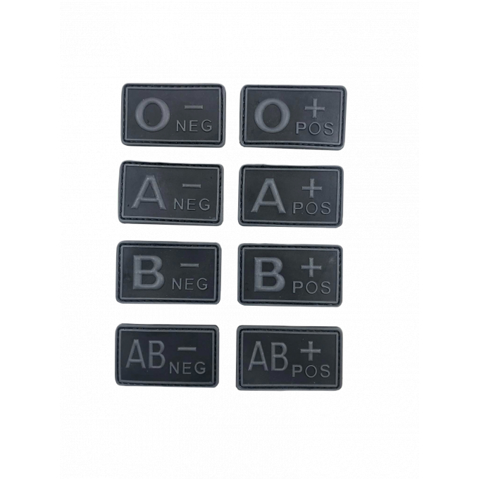 Blood patch 0 NEG - TYPE A - black/grey