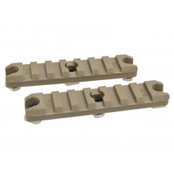 3.5" Plastic Key Rail System For M-LOK System ( 2pcs/pack) - Dark Earth