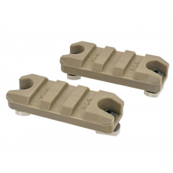 2" Plastic Key Rail System For M-LOK System ( 2pcs/pack) - Dark Earth