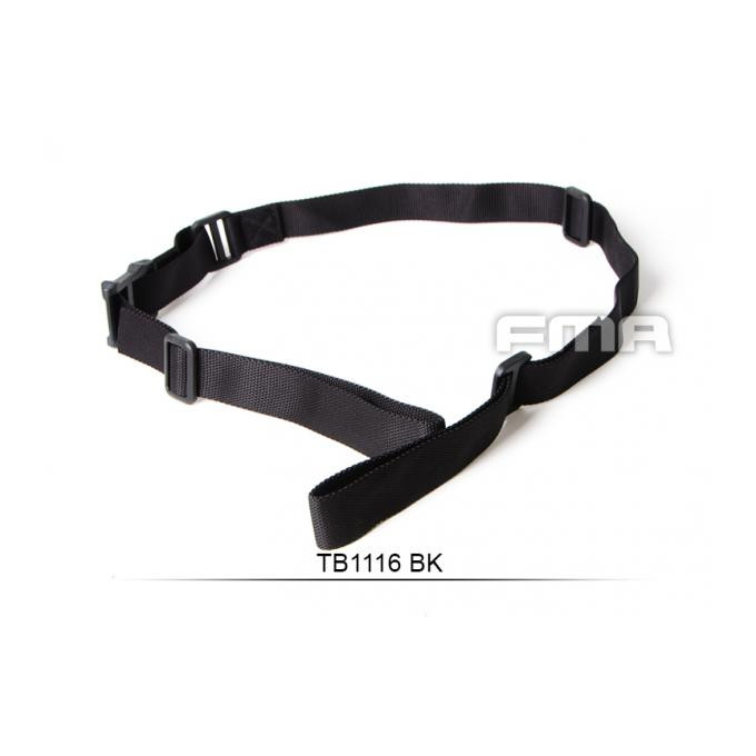 Popruh 2-bodový, průvlečný, rychloutahovací - černý