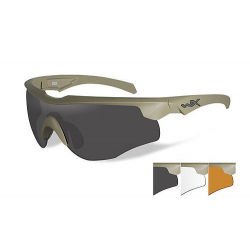 Brýle ROGUE Smoke Grey + clear + light rust lens/Com.Temp. TAN frame